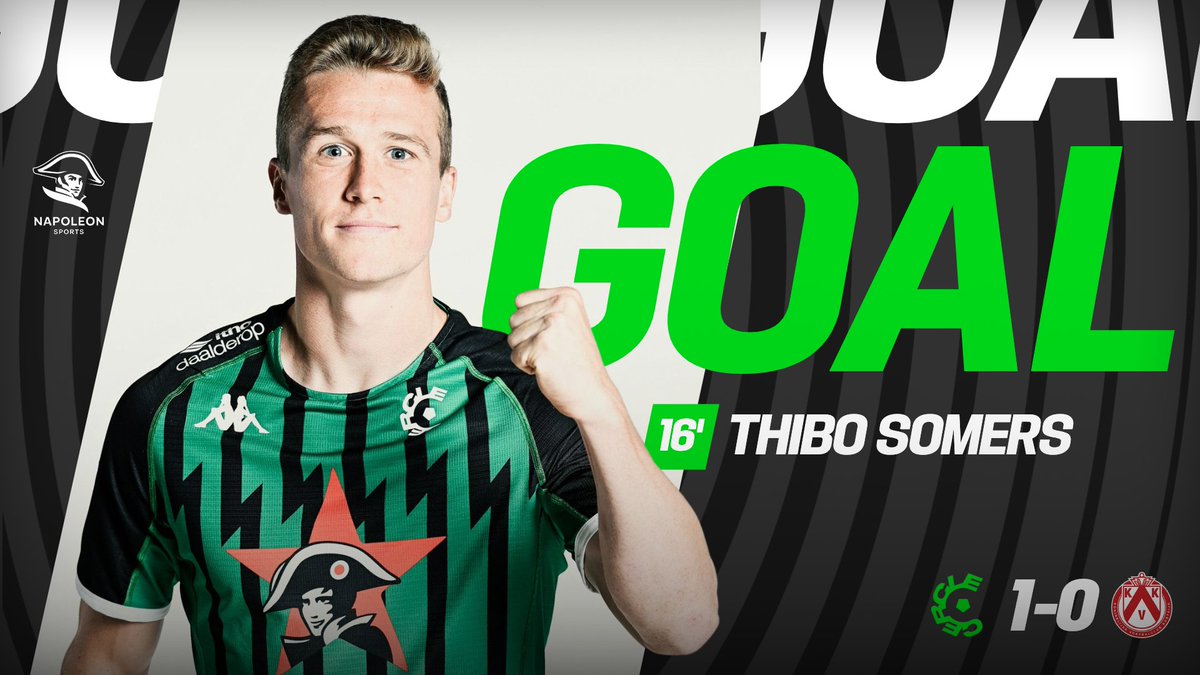 cercleofficial's tweet photo. Wat is er mooier dan scoren in de 16e minuut? Yes, Thibo! 🟢⚫️ #CERKVK https://t.co/PQxL78PBmE