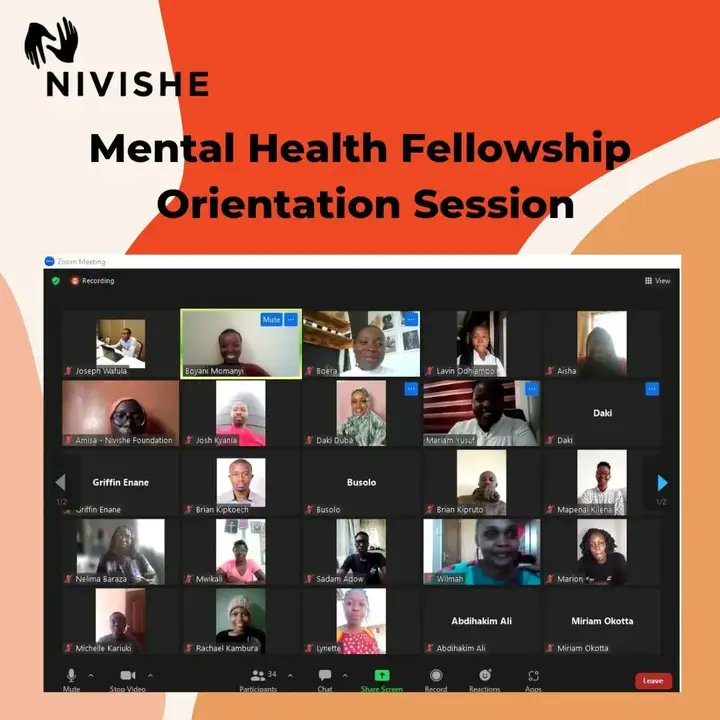 I am glad to be in the second cohort of the Nivishe Mental Health Fellowship. 
Today was the first interaction with the team and orientation day. 
Thank you @NivisheF
#nivishefoundation #mentalhealthadvocate #mentalhealthchallenge #mentalwellbeing #MentalHealthMatters