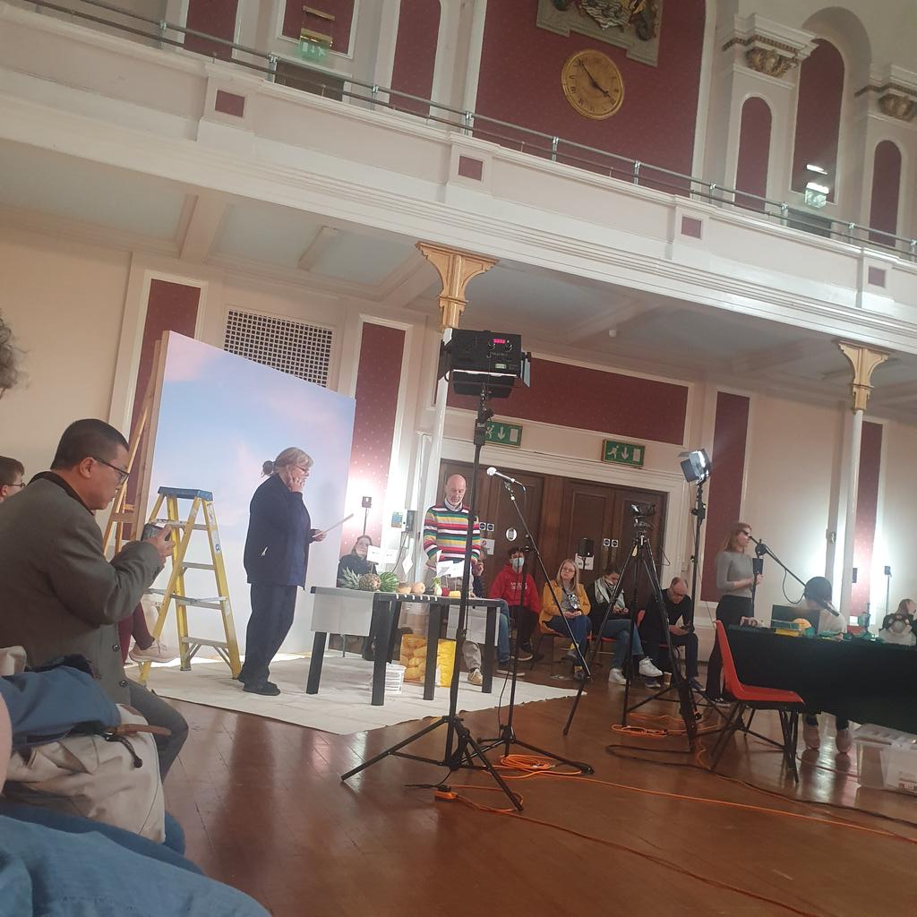 Natalie Ellis (@nat_ellis_arts) on Twitter photo Mundane shopping trip made 100% better with a visit to <a href="/CambJunction/">Cambridge Junction</a> #12LastSongs at The Guildhall. 12 hours celebrating Cambridge, its people and their work. Here's <a href="/rosiehospital/">The Rosie Hospital</a> midwife Annie doing her fruit & veg demo! Good luck @GiveLifeJo sorry I can't stay! Thanks <a href="/MysterB/">Matt Burman</a> Mundane shopping trip made 100% better with a visit to <a href="/CambJunction/">Cambridge Junction</a> #12LastSongs at The Guildhall. 12 hours celebrating Cambridge, its people and their work. Here's <a href="/rosiehospital/">The Rosie Hospital</a> midwife Annie doing her fruit & veg demo! Good luck @GiveLifeJo sorry I can't stay! Thanks <a href="/MysterB/">Matt Burman</a>
