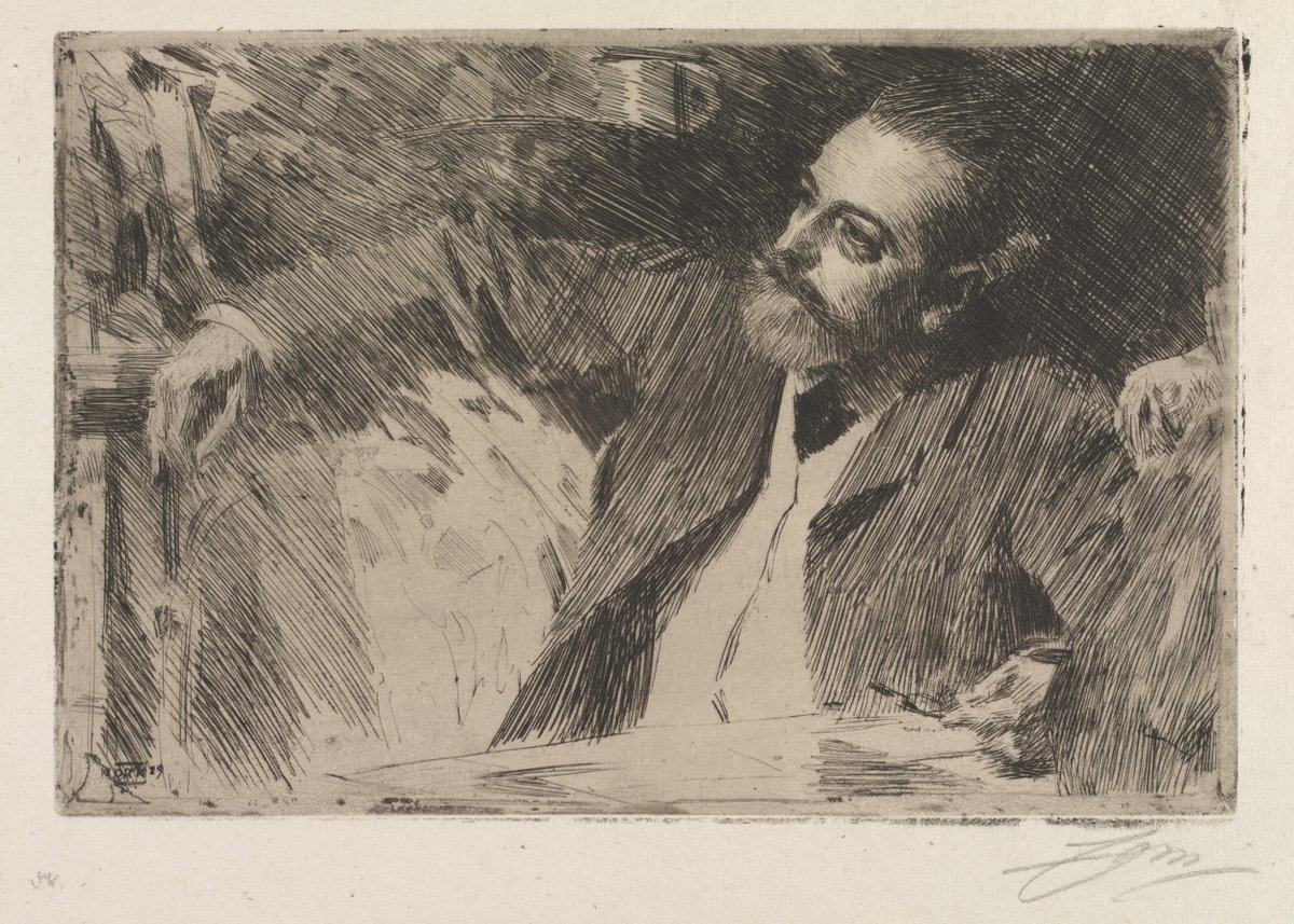 Anders Zorn, Antonin Proust, 1889 #cmaprints #clevelandartmuseum clevelandart.org/art/1956.740