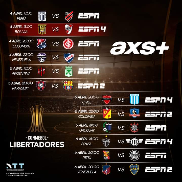 axsbolivia's tweet photo. ¡Comienza la fase de grupos de la Copa Libertadores! ⚽ Inicia el camino a la gloria eterna de tu equipo favorito... ¡Vive cada encuentro por AXS+!
👉 Solicita tu instalación, entrando a este link: https://t.co/fQ7Kl3uxr3
#ConectadosConTuMundo
#CopaLibertadores
#AXSPlus https://t.co/uEvHsM9WVS