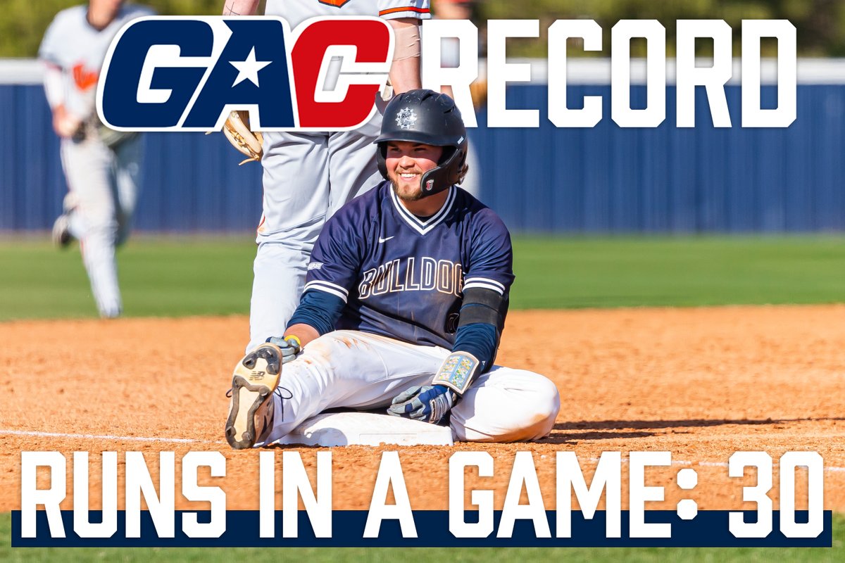 Yesterday the Dawgs set a new GAC record for runs scored in a game (30) and tied the record for hits in a game (26). Safe to say these guys can hit! #BlueCollar 🔵🐶