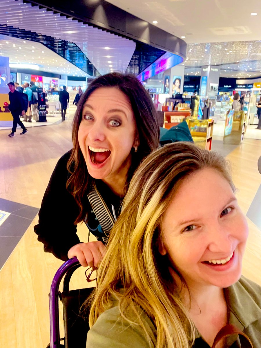 The time @tishrich drove me and my crutches around Heathrow 🤣 

Successful #Bett2023 conference! Time to go home! ✈️