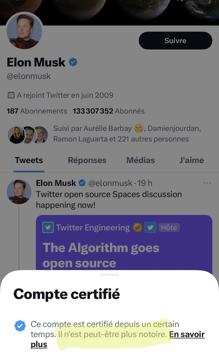 Toujours cocasse de lire ce petit message, surtout quand ça concerne le proprio. #CM #socialmedia