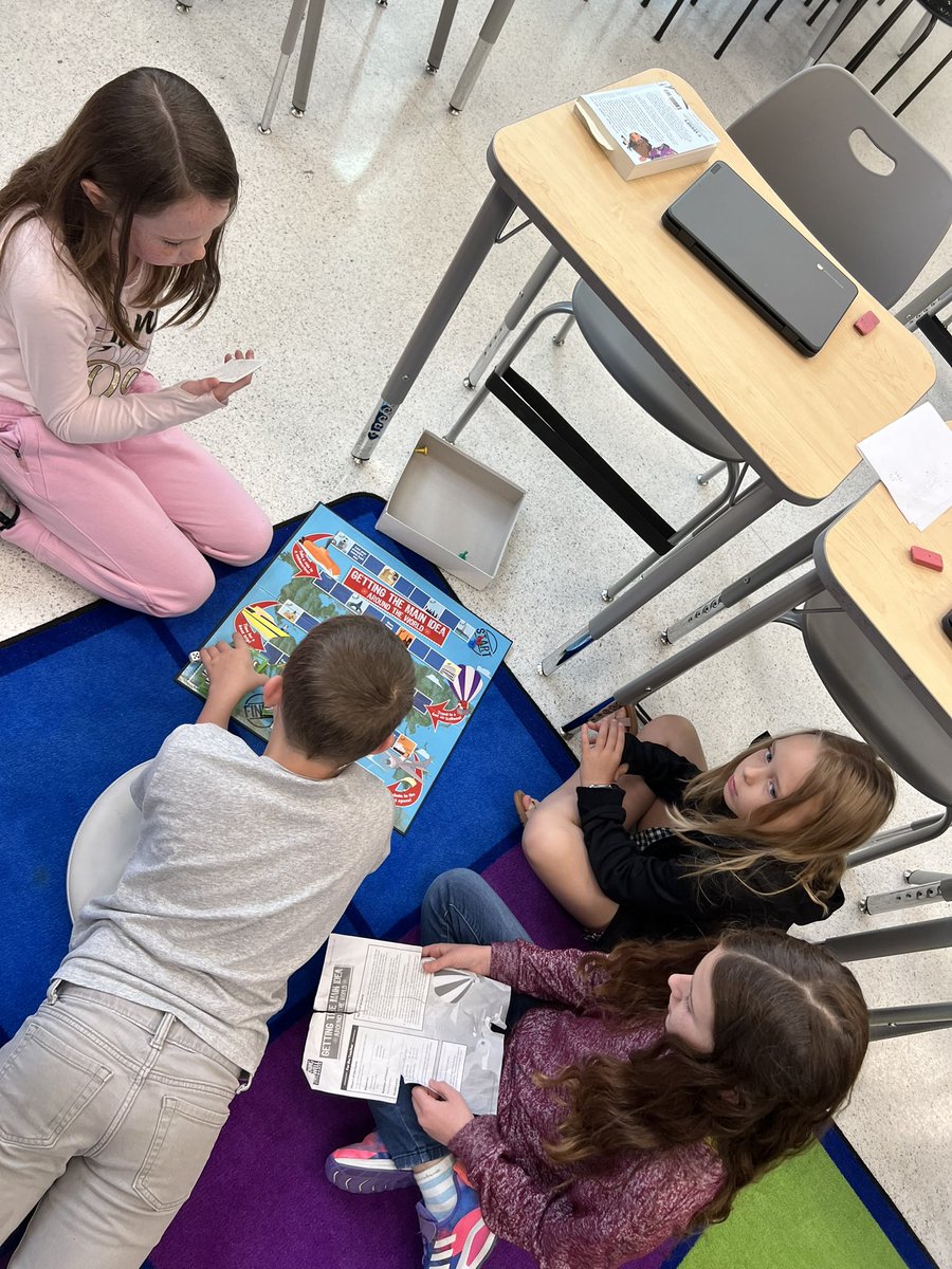 vsimp1216's tweet photo. And…my kids thought they were having “free time” when they were actually reviewing reading standards of main idea, reading for details, making inferences, and building vocabulary by using context clues! #boardgamesforthewin #survivingthedaybeforespringbreak @Molly_Capps https://t.co/6fv3CHHqZs