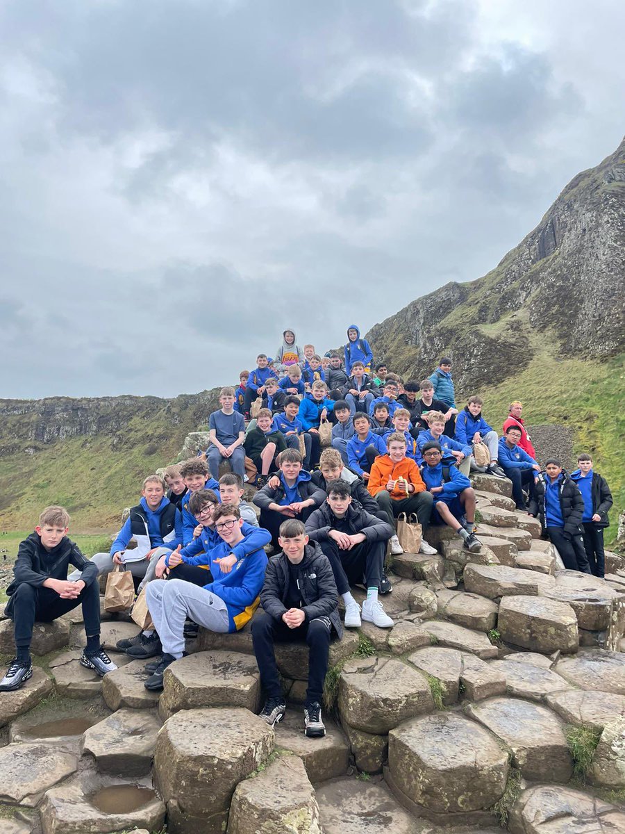 HSofG's tweet photo. Junior Rugby tour. Final day and a trip to @GiantsCauseway1 followed by awards ceremony on the ferry. #lovetouring #cantwaittogethome #sleeptonight https://t.co/qvrtxoyeuC