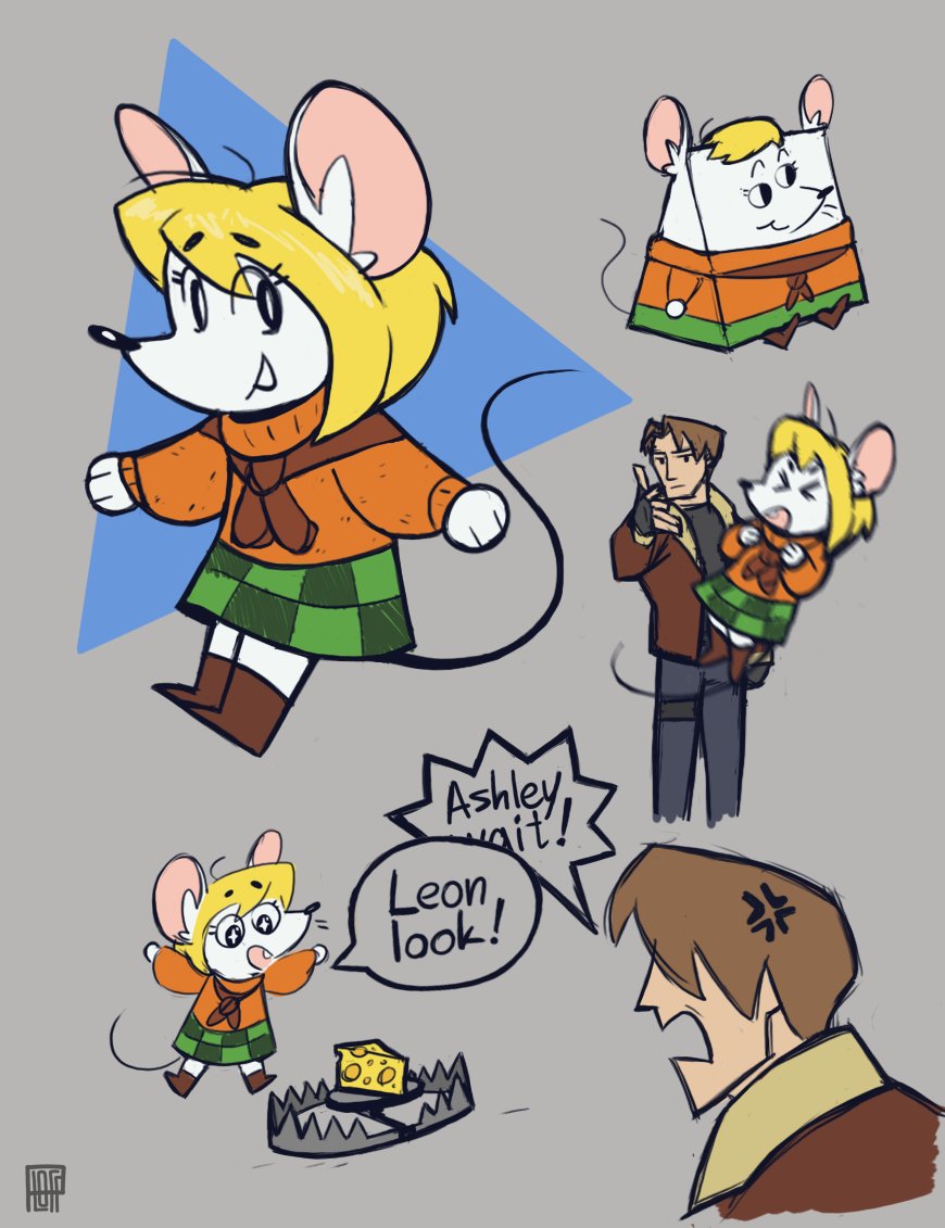 Плофф🦖 on X: Mouse Ashley is so precious. I like this new trend, it's so  fun to draw her 🐭🧀 #RE4 #ResidentEvil4 #Moushley   / X