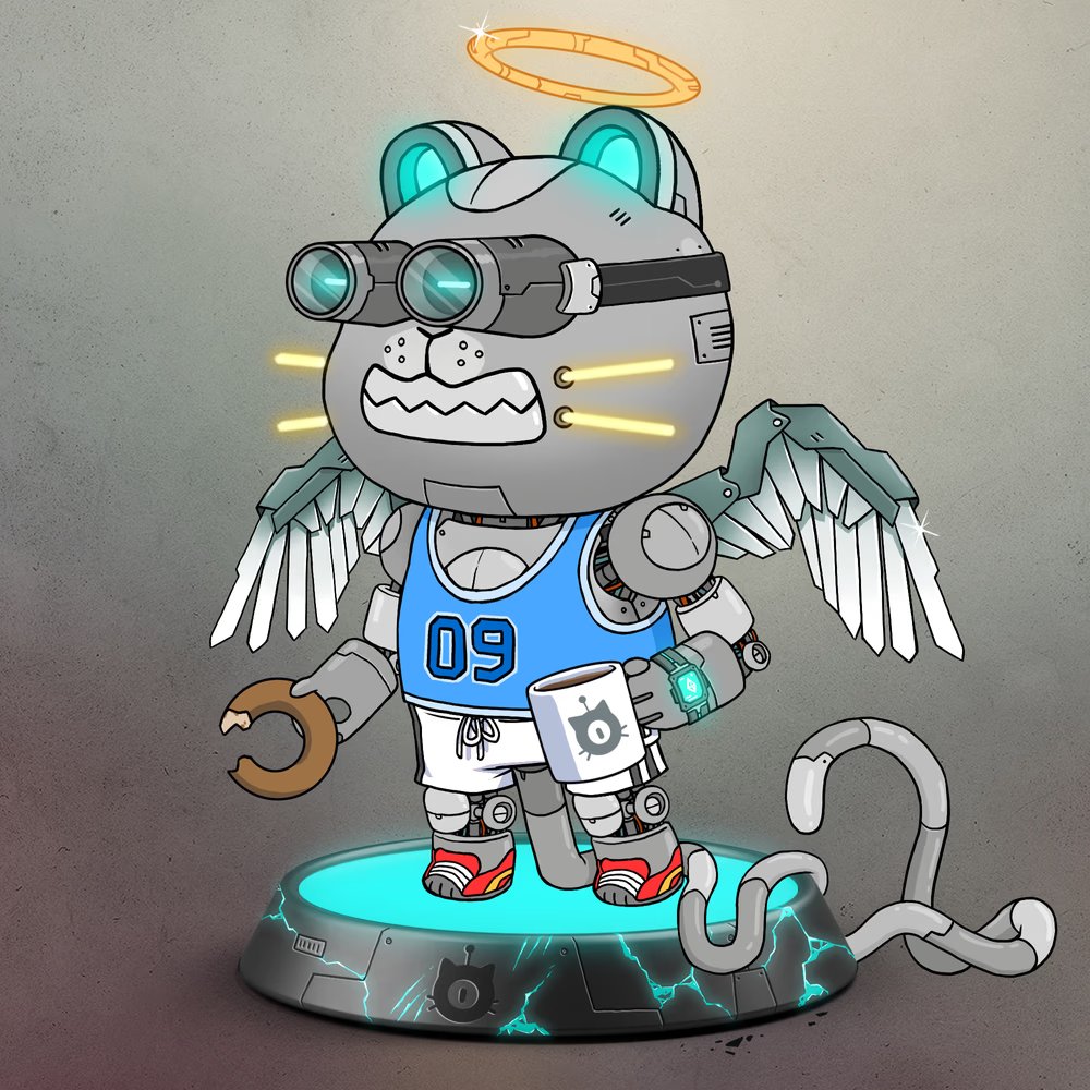 snap_jacked's tweet photo. @NFTGUYY no one in the space is building more, high-quality pieces than @CATBOTICA ... meow

here is the most recent generated 3D NFT created with an airdropped NV1 vial free to holders... base of the 2D catbot becomes the texture of the 3D 🤯😻 https://t.co/ym5oSmhwHR