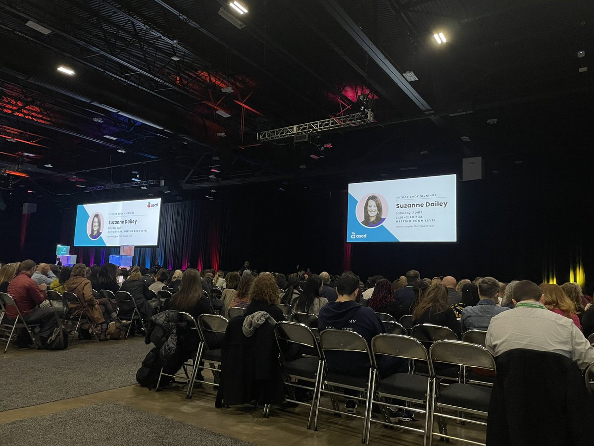 Anyone else partying at #ASCDAnnualConference? Come to Lead Happier this School Year at 1:00 in room 201. Book signing to follow 😊 Can’t wait to connect with fellow passionate educators- the energy here is amazing!