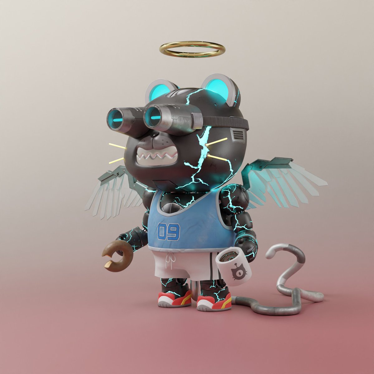 <a href="/NFTGUYY/">nftguyy</a> no one in the space is building more, high-quality pieces than <a href="/CATBOTICA/">CATBOTICA</a> ... meow

here is the most recent generated 3D NFT created with an airdropped NV1 vial free to holders... base of the 2D catbot becomes the texture of the 3D 🤯😻