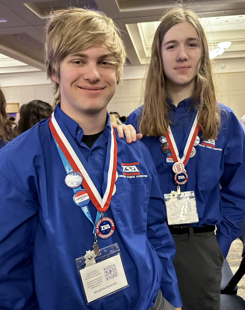SMMHSEagles's tweet photo. #TnTSA Congrats to our finalists  @TennesseeTSA State Leadership Conference!
🥈Kaitlyn Castellanet 2nd, Essays on Technology.
🥈 Haven Gee, Carver Snyder, Jimmy Giannasi, Tyler Wiggins 2nd, Video Game Design.
🥉 Nicholas Barrett 3rd, Music Production.
#SMMHSsoars https://t.co/1XQ8we7Yre
