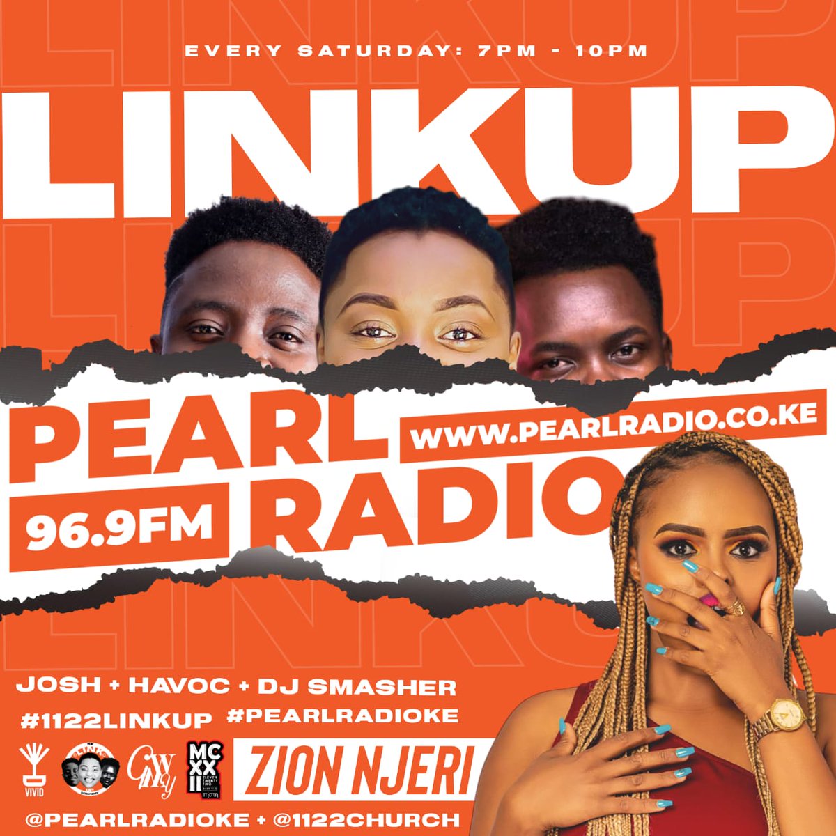 PearlRadioKe's tweet photo. It's about that time you put on you dancing shoes and party for Jesus!!
Karibu sana to The Link Up Show with the #1122LinkUp Crew.
Josh Manio Havoc Musiq. Smasher Macharia
Tonight we get to hang out with your favorites Hopekid HK Zion Njeri Qcent Blessing
Tune in!!
#PearlRadioKe https://t.co/BMdgIxAxfg