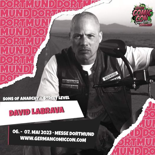 EuroConNet's tweet photo. GUEST ANNOUNCEMENT
#GermanComicConSpring #GermanComicCon #CoolConventions #DavidLabrava #SonsOfAnarchy #StreetLevel
Dortmund, Germany
6 - 7 May 2023
https://t.co/Xsl2nuk09h
@davidlabrava https://t.co/5U5YrQce5f