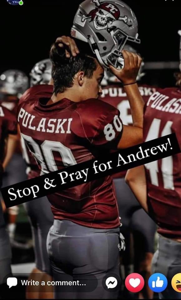 12th Region friends please lift this young man up in prayer.  

I met Andrew this year covering the 12th region tournament with Maroon sports network.  He was awesome to work with and was full of joy.  Always laughing. 

He needs us to have is back now.  We are all on the same