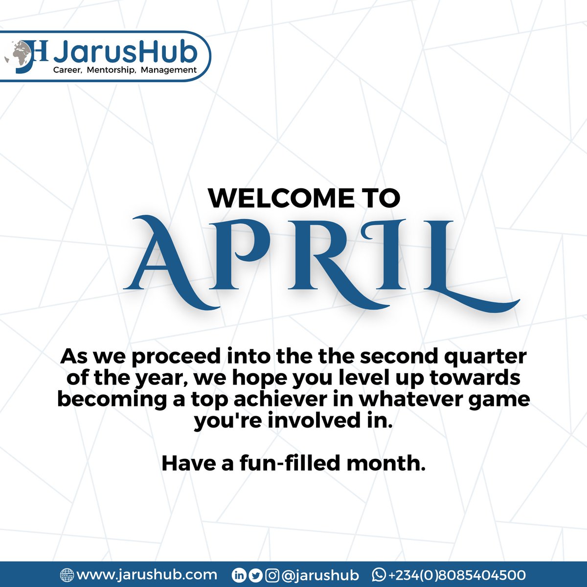 JarusHub's tweet photo. Welcome to the second quarter of the year 2023. Go get it๐ช๐ฝ
#JarusHub https://t.co/a0712aXKfb