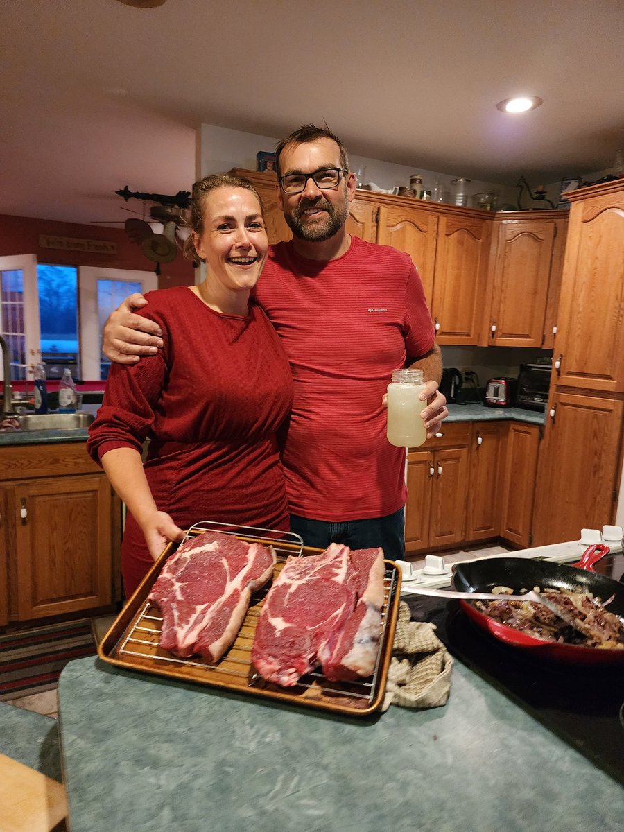Ending Derek's  birthday week in style with some Partridge Hollow steaks!