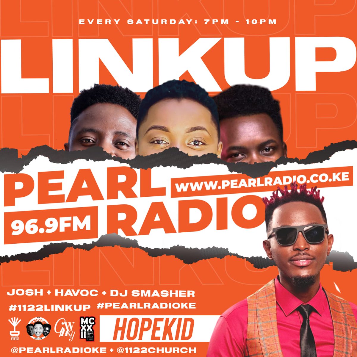 PearlRadioKe's tweet photo. It's about that time you put on you dancing shoes and party for Jesus!!
Karibu sana to The Link Up Show with the #1122LinkUp Crew.
Josh Manio Havoc Musiq. Smasher Macharia
Tonight we get to hang out with your favorites Hopekid HK Zion Njeri Qcent Blessing
Tune in!!
#PearlRadioKe https://t.co/BMdgIxAxfg
