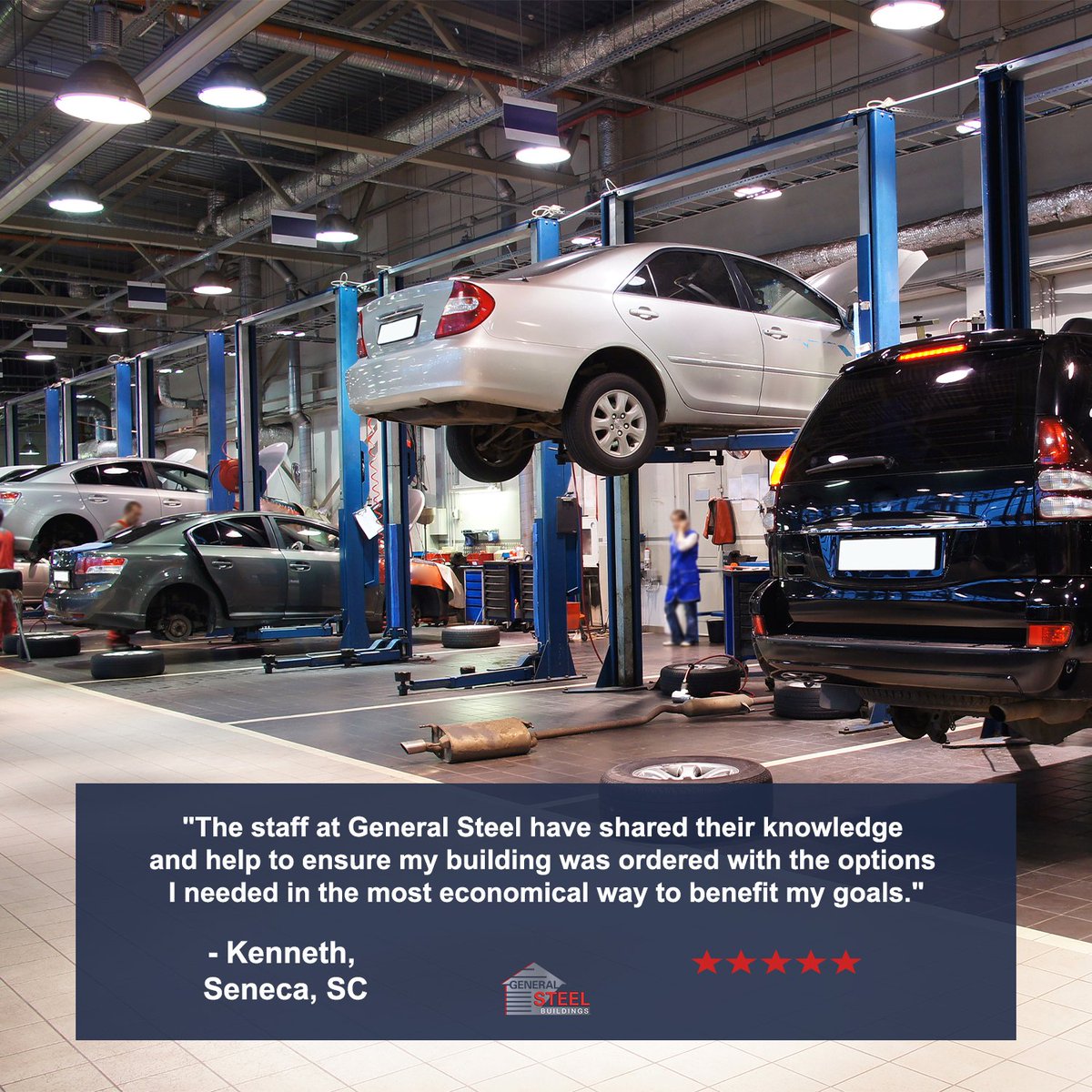 gensteel's tweet photo. See how one of our previous customer's rates his experience buying a pre-fabricated metal building from General Steel! 👀

#generalsteel #metalbuilding #steelbuilding #autorepairshop #autoshop https://t.co/LARkoKI0FD