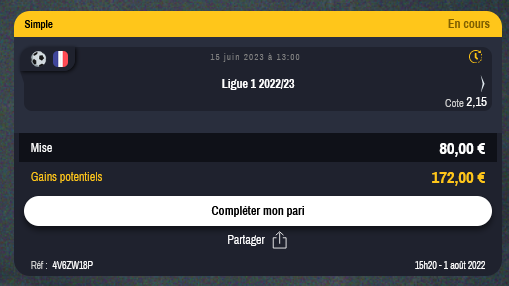Hesiode76's tweet photo. Hello @WinamaxSport , j'ai un pari en cours il n'y a pas d'intitulé, vous pouvez me le donner ? Merci https://t.co/iSnOF8FE72