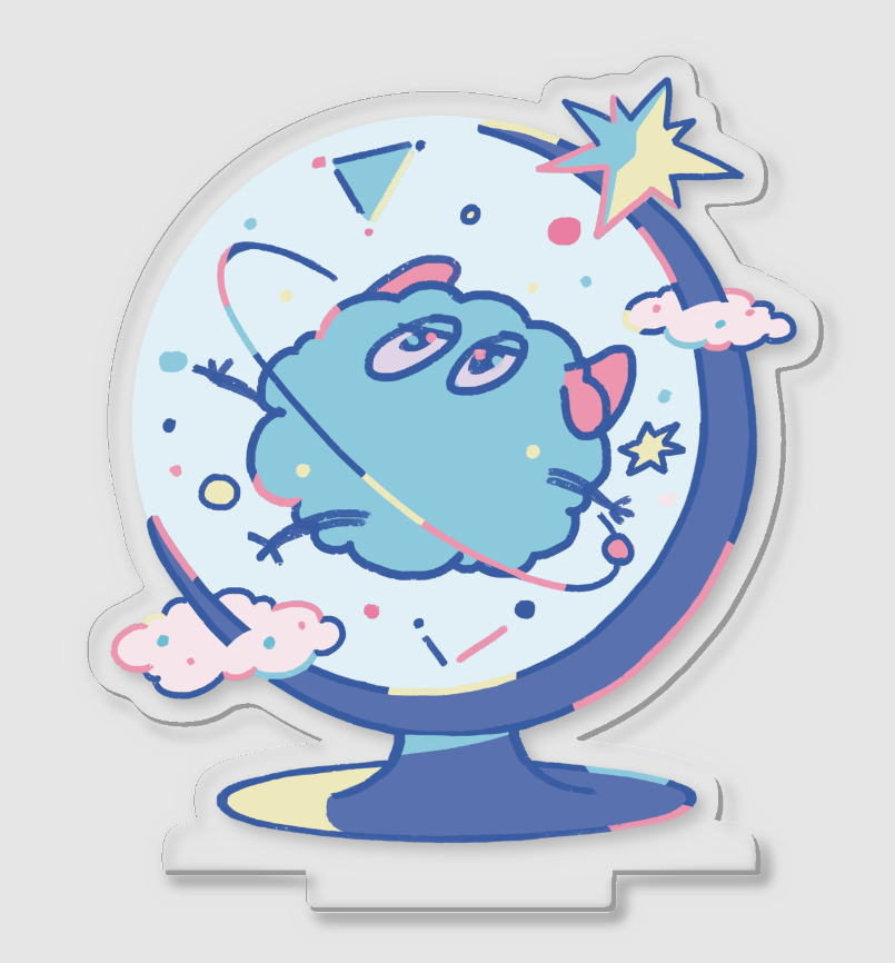 「suzuriで宇宙儀アクリルスタンド作ったよ  #suzuri 」|おそらのイラスト