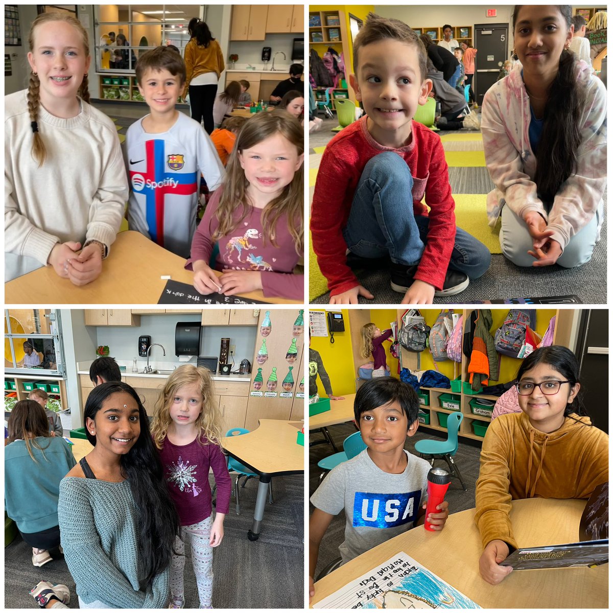 mrsjerger's tweet photo. 7th graders @erms_DCSD ❤️our @adeDCSD Kindergarten buddies with #mathandnocturnalanimals https://t.co/u0zuqNkRkE