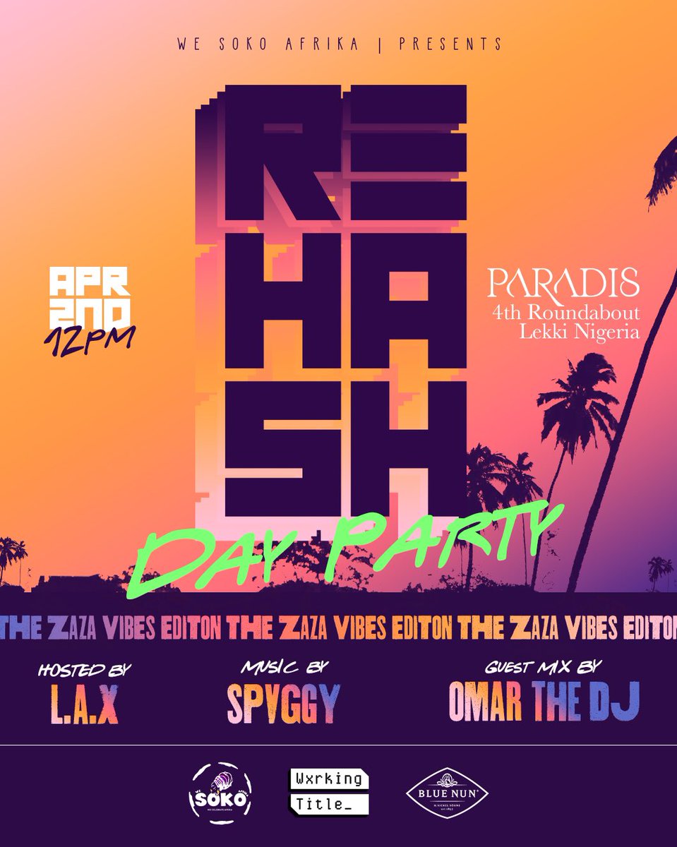 ParadisLagos's tweet photo. Get ready to elevate your vibes at our rooftop with @izzlax and the crew at REHASH Day Party: The ZaZa Vibes Edition! 🎉🌅🎶  #rooftopvibes #ParadisLagos #rehashdayparty #ParadisExperience #paradislifestyle#brunchatparadis #paradisbrunch #brunchattherooftop #Paradis #Ikate https://t.co/Sr2bjVIc57