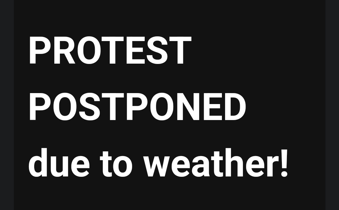 rocsocfem's tweet photo. PROTEST POSTPONED due to weather! Given the severe thunderstorms and wind speeds predicted in Rochester for today, we feel it's best for all of our safety to stay inside today, April 1st.
We'll update you as soon as we have confirmation of when our new protest date will be. https://t.co/TaOi2dlpWF