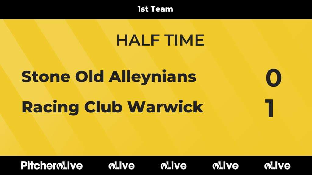 RCWFC's tweet photo. HALF TIME: Stone Old Alleynians 0 - 1 Racing Club Warwick
#STORAC #Pitchero
https://t.co/XVAlyRd8az https://t.co/Q0BvSD9Iks