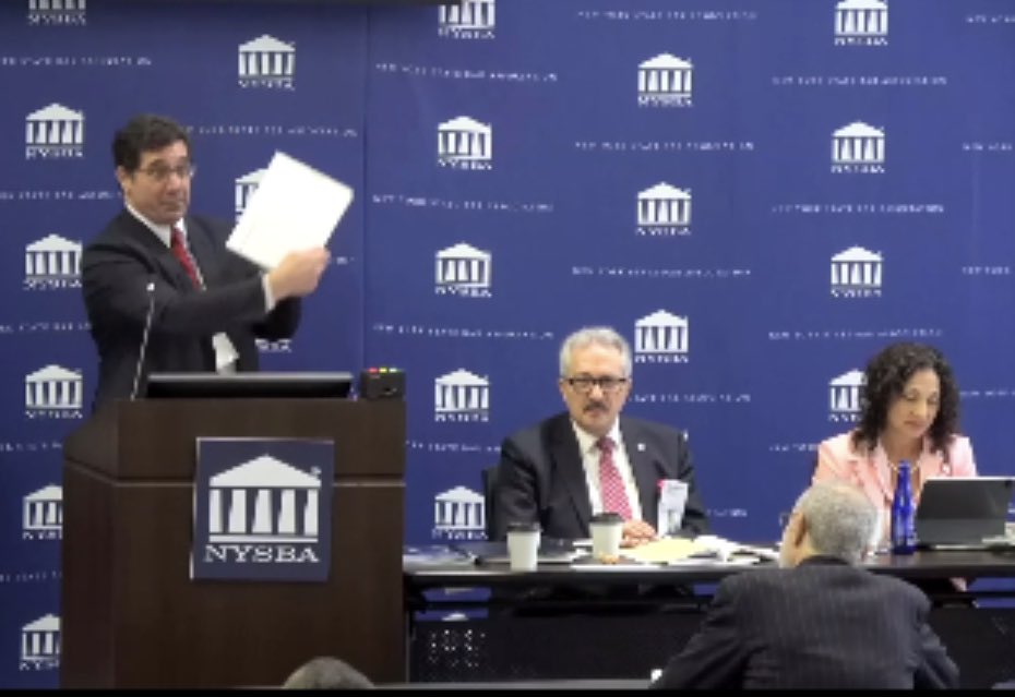 taa710's tweet photo. @NYSBA considered one resolution addressing 2 issues: Notary Record Keeping Regulations and Remote Online Notarization (“RON”) Credentialing. Seeking modification of existing rules as it concerns attorneys and 3P providers. Resolution adopted. https://t.co/ZRld2m9kfm
