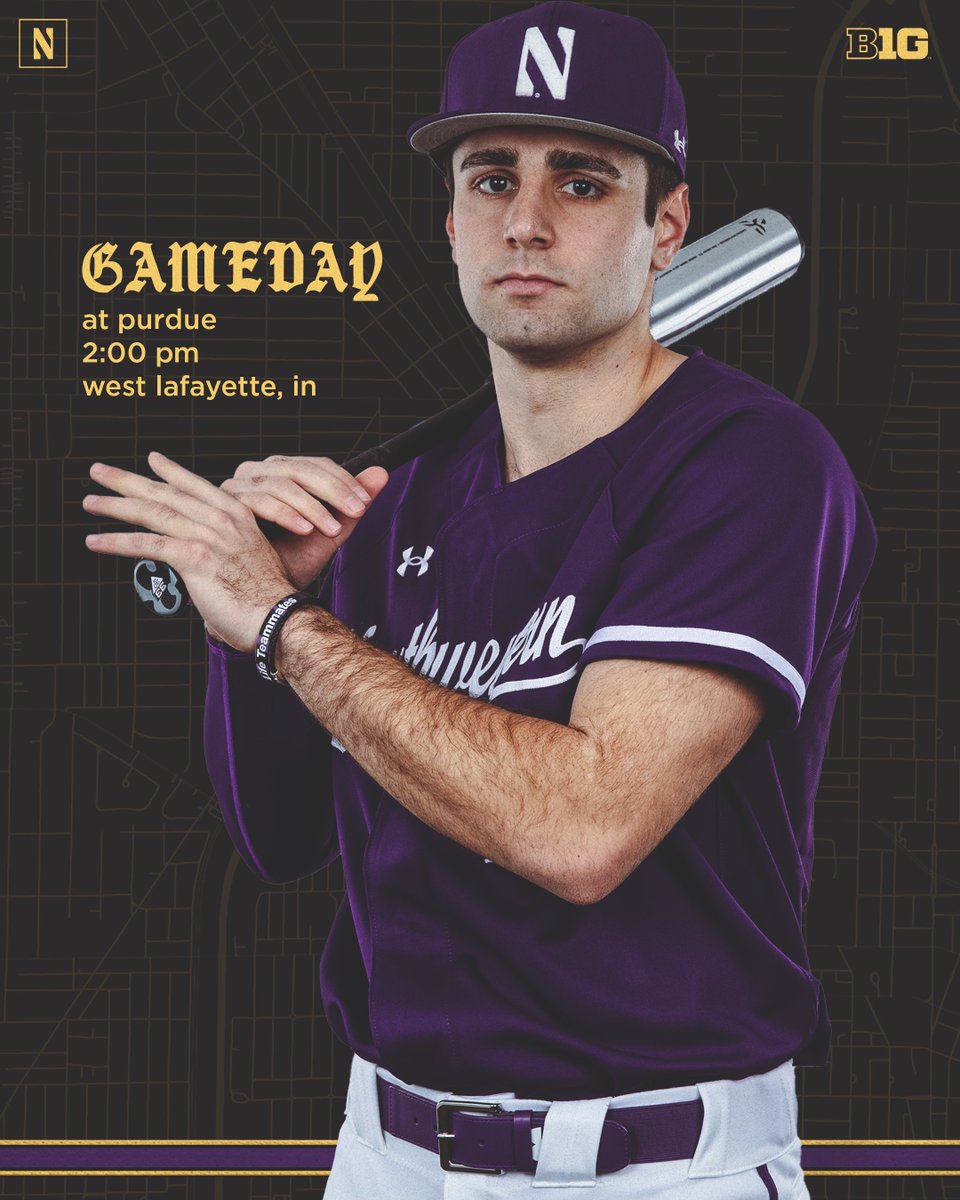 NUCatsBaseball's tweet photo. Game two. On deck.

🆚- Purdue
🕑- 2:00 PM CT (UPDATED)
📺- https://t.co/ogxKpP99hX
📊- https://t.co/FXhmpIbK85 https://t.co/LZ7KhhpjIx