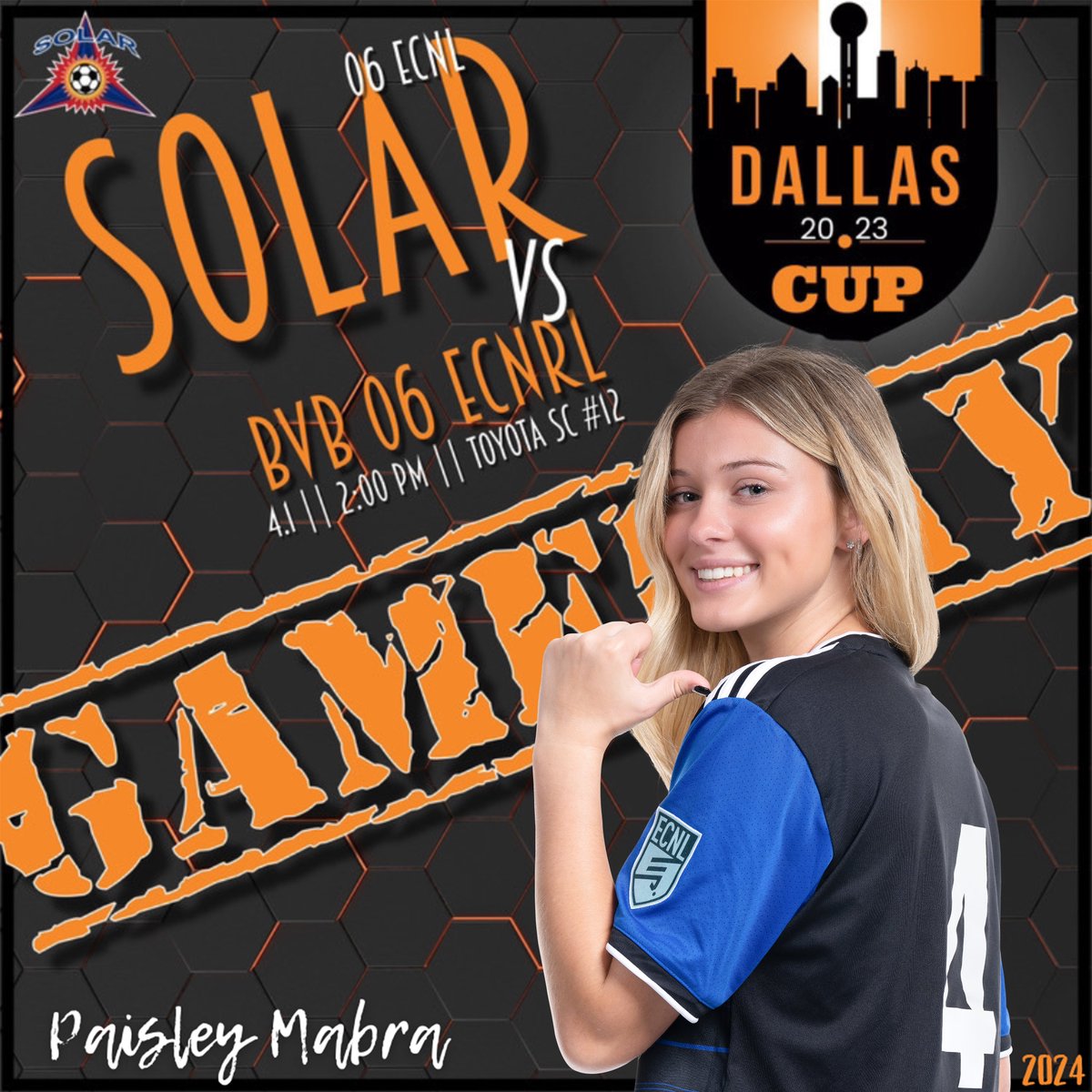Starting the weekend with Game ☝️of the 
<a href="/dallascup/">Dallas Cup ⚽️</a>
 with 
<a href="/SolarECNL06/">Solar 05/06G ECNL</a>
 at 2:00 ⏰in Frisco! 

<a href="/ImCollegeSoccer/">College Soccer Truth ™</a>
 
<a href="/ImYouthSoccer/">ECNL/GA/Recruiting/College Soccer</a>
 
<a href="/PrepSoccer/">Prep Soccer ⚽️</a>
 
<a href="/TopDrawerSoccer/">TopDrawerSoccer</a>
 
<a href="/TheSoccerWire/">SoccerWire</a>
 
<a href="/Gosset41/">Brian Gosset</a>
 live streaming⏬⏬

🔴 bit.ly/3J1IsyW