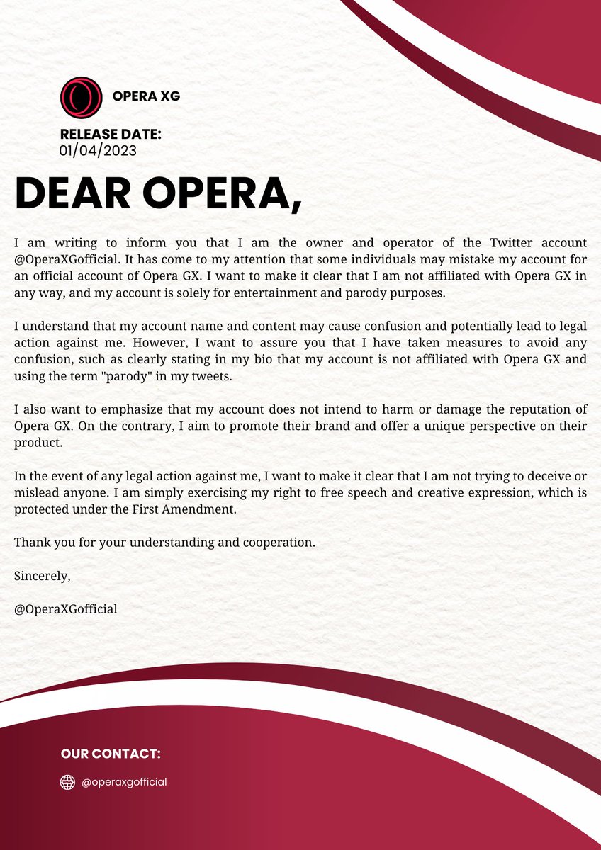 OperaXGofficial's tweet image. Dear @operagxofficial