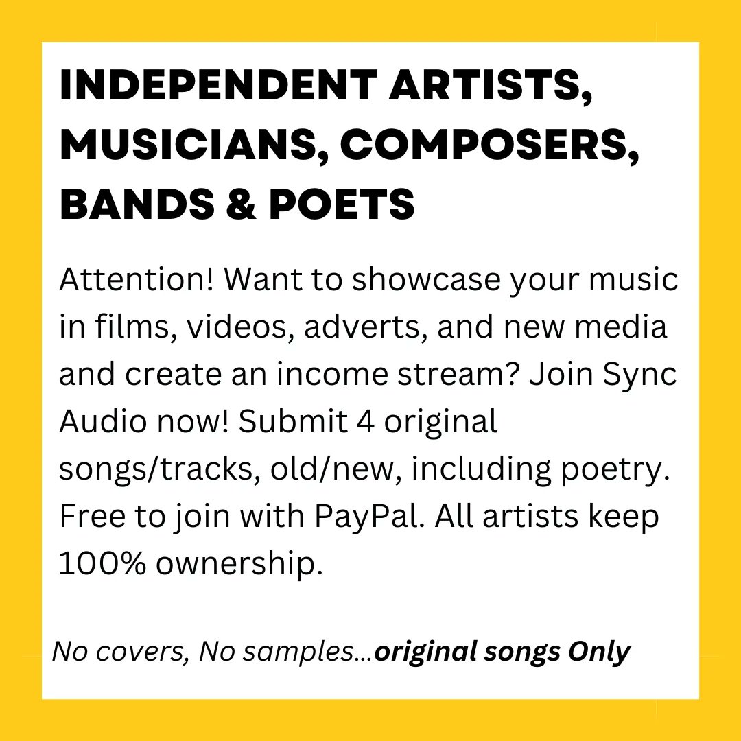 SyncAudio's tweet image. We're more than a company - we're a community. Join us and find your tribe of independent music and art professionals. Join now!
#independent #unsigned #realmusic #independentmusic #unsignedtalent #bands #musicians #artists #indie #music #independentmusic #unsignedmusic #singer