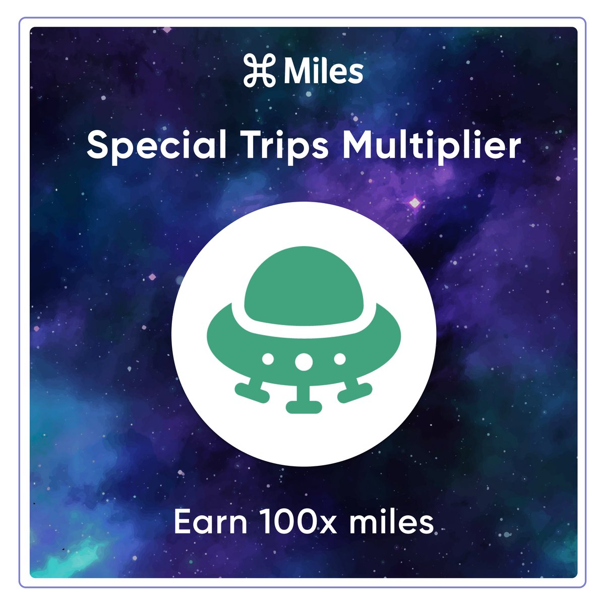 getmilesapp's tweet photo. Good morning! We have a very special trip multiplier for our special visitors who walk among us.
For today only, intergalactic trips earn 100x miles.
Have a very spatial day, everyone! ππΈ
#MilesApp #UFO # #AprilFools #MilesMultiplier https://t.co/C9ScsU40g0