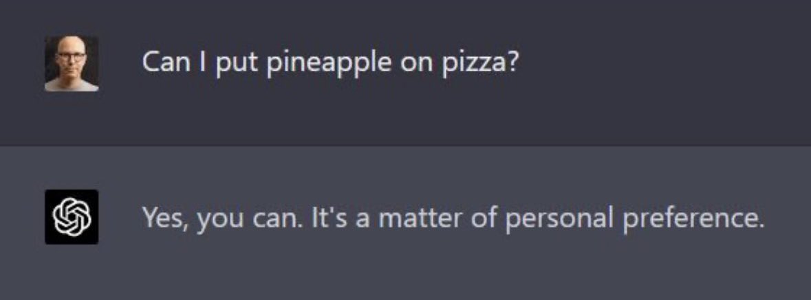 olexandr's tweet photo. True reason why Italy banned ChatGPT 🤣 https://t.co/44Omky6DzM
