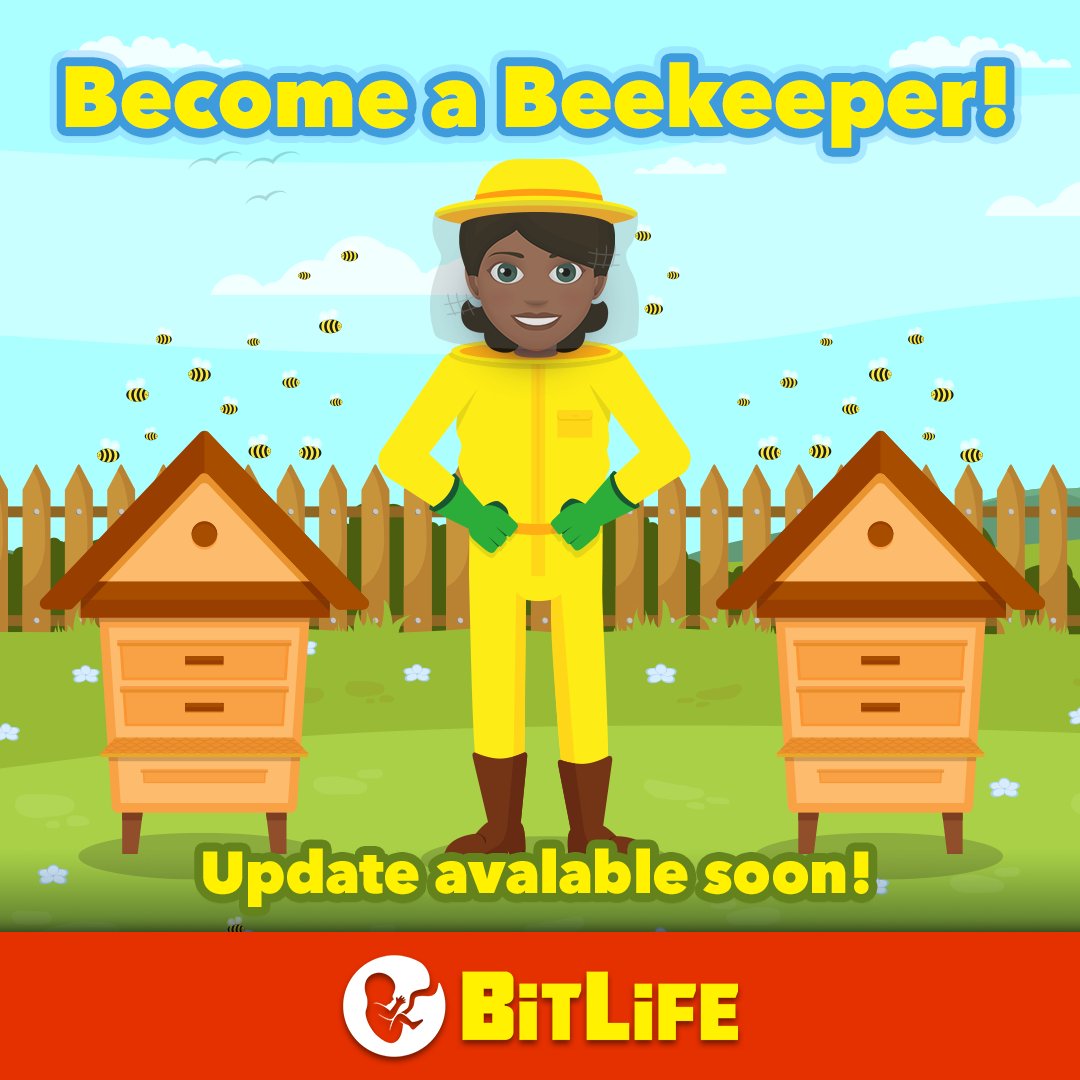BitLifeApp's tweet photo. 🐝 We're BUZZING with excitement over this update! Currently combing through all of the sweet details so everything's bee-autiful! Who's excited for THE BEEKEEPER UPDATE?! 🍯 https://t.co/1S0a2PhhMg