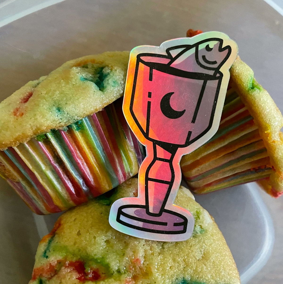 Our BIRTHDAY DROP is FRIDAY APRIL 7TH but our FIRST BIRTHDAY is TODAY 🎂 One year of vintage fantasy butts. One year of orb pondering memes. One year of solo games and dino playing cards and foil-stamped, holographic everything. Thanks for all of it, friends. Here's to year two🥂