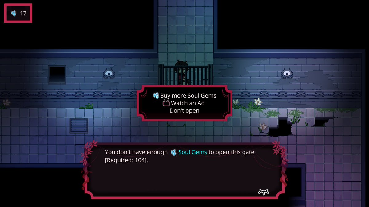 leef6010's tweet image. Since There's always another way™, we've decided the best way is by introducing a new in-game currency! 💎

Buy Soul Gems to gain access to the different puzzle solutions and endings, and to skip the difficult minigames! Coming Soon!

#indiedev #paperlily