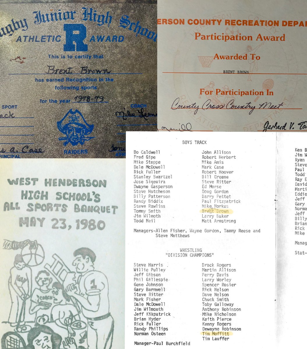 Here are some of the participation awards I (and others) received in Jr. &amp; Sr. High School for just participating in school sports back in the late 70s, early 80s: