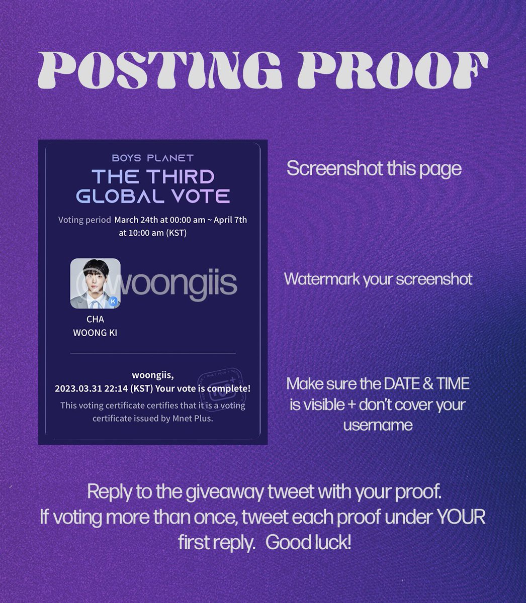 fairywoongki's tweet photo. [🚀] $50 MONEY GIVEAWAY for Boys Planet's CHA WOONGGI! 💸

⭐️ Prize: $50 (via paypal)
⭐️ ends April 7th
⭐️ 1 vote = 1 entry
⭐️ voting tutorial + rules in images!

— if the GA hits 100 entries, the prize will be doubled to $100! 

#BOYSPLANET #보이즈플래닛 #차웅기 https://t.co/WhneFl2U8B