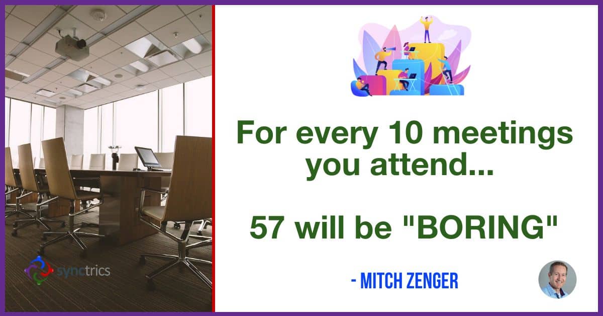 Listening Solutions - Synctrics (@pulsitude) on Twitter photo Why do we put up with so many BORING meetings???
We need to design meeting tools that leverage the best strengths of every team member!
<a href="/mitchzenger/">Mitch Zenger</a> <a href="/synctrics/">Synctrics - Optimizing Team Success</a> go.synctrics.com/synctrics
#Goals #Leadership #Diversity #Jobs #Culture #Synctrics #Inspiration #FutureOfWork #Community Why do we put up with so many BORING meetings???
We need to design meeting tools that leverage the best strengths of every team member!
<a href="/mitchzenger/">Mitch Zenger</a> <a href="/synctrics/">Synctrics - Optimizing Team Success</a> go.synctrics.com/synctrics
#Goals #Leadership #Diversity #Jobs #Culture #Synctrics #Inspiration #FutureOfWork #Community
