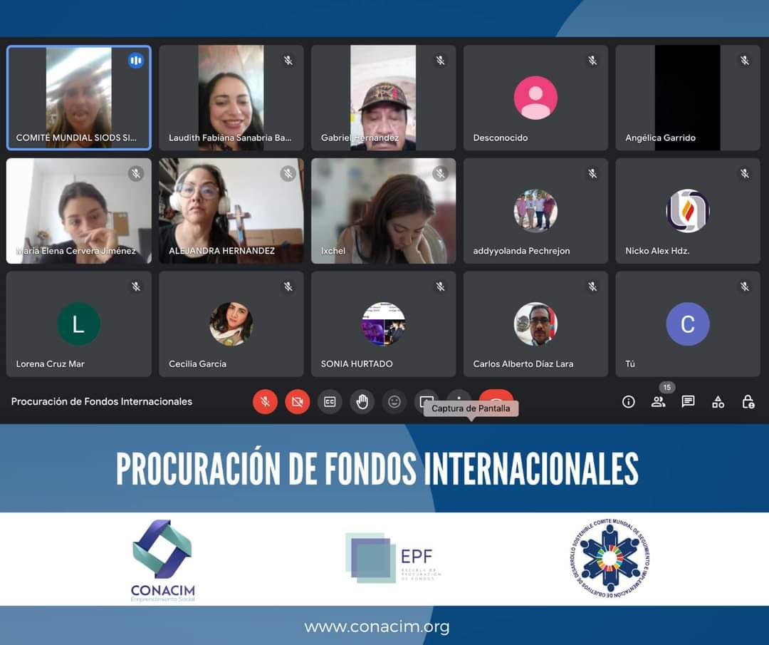 ConacimAC's tweet photo. Hoy impartimos curso online a las OSC integradas al Comité Mundial de Seguimiento e Implementación de Objetivos de Desarrollo Sostenibles. #Conacim #Agenda2030 https://t.co/u6LJQz67eb