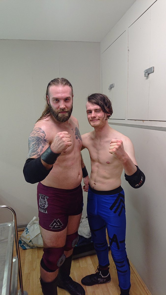 ethanwrestler01's tweet photo. Tonight in Sawley, @WarriorGunn and I teamed up to face @BradMatthewsHC and @BFDHOPUK in a House of Pain Wrestling main event. We were victorious! https://t.co/ZtxWYum4na