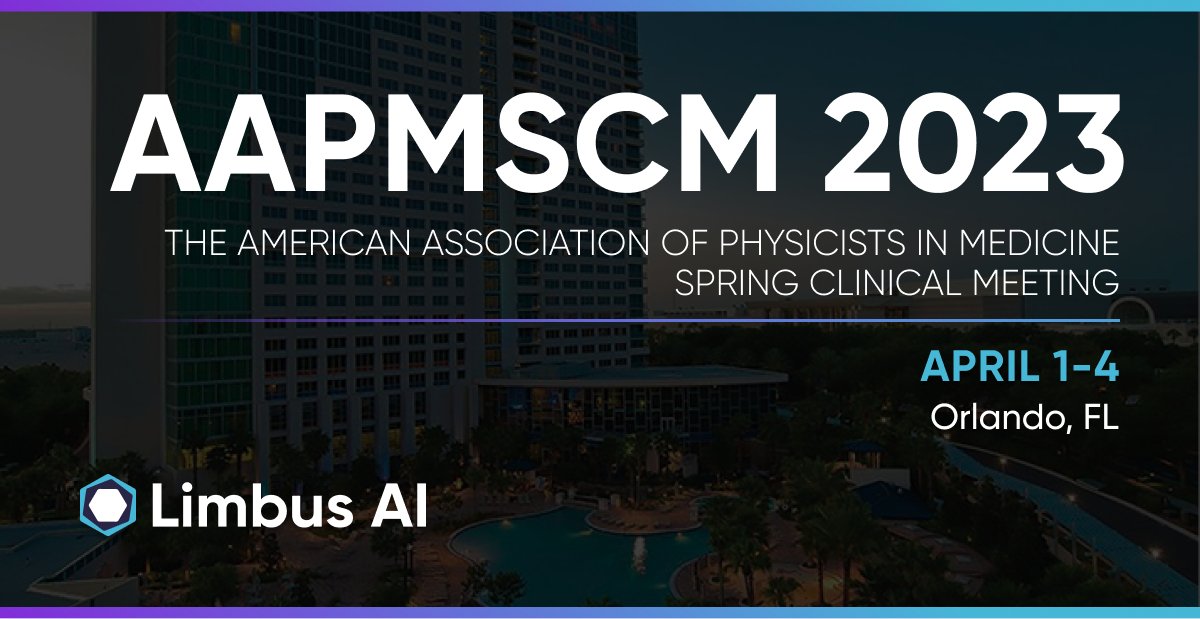 LimbusAI's tweet photo. An excellent first day at #AAPMSCM 2023! Join Dana Attias at the @LimbusAI booth this weekend to hear how #LimbusContour has been quickly deployed in over 200 centers and counting. #ai #autocontouring @aapmHQ #medphys https://t.co/TXDssZKo4H