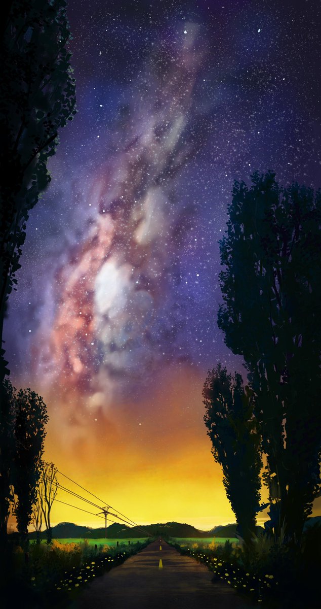 KobselD's tweet photo. I saw a photograph of the milkyway once and wanted to draw it myself to study drawing galaxies.

What do you think? https://t.co/2p9TScb7lH
