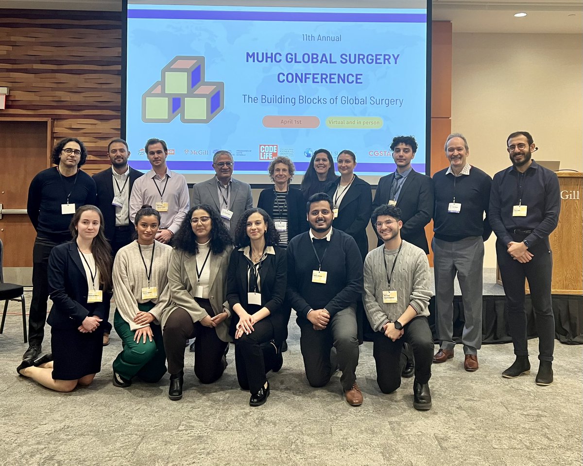 Thank you @MUHC_GSC and @cglobalsurgery student leaders for the invitation to join you at this excellent conference-great job organizing it all and I really meeting all of you.