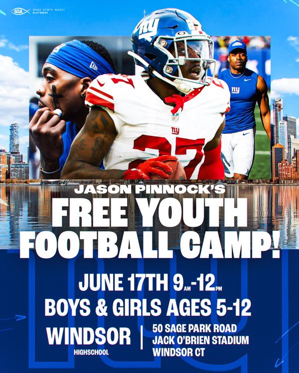Jason_Pinnock's tweet photo. Link in my bio!!!
Hope to see you all there at my first FREE Youth Football Camp!🏈 #Connetiway https://t.co/eXndOy4dKL
