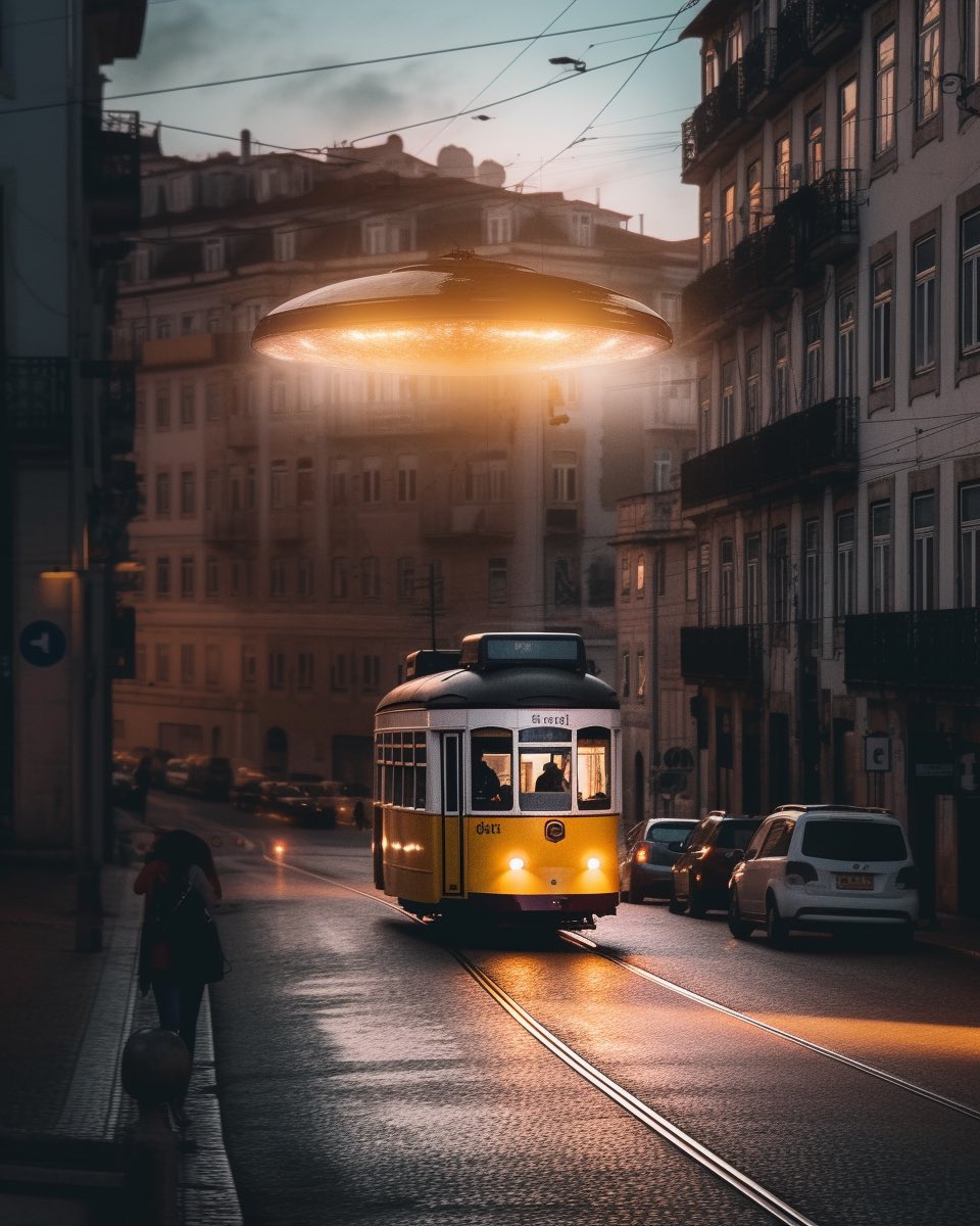 TimRuivo's tweet photo. Alien invasion of Lisbon. They exist 👽🛸 https://t.co/gWD03SPh99