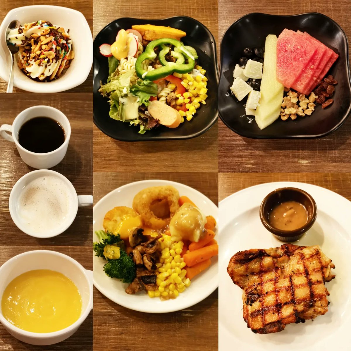EllaJarvis21's tweet photo. Lunch @ Astons. Value for $
#chargrilled #chicken #pollo #saladbar #poulet #hähnchen #astons #insalata #salat #pasta #icecream #ensalada #ketodiet #healthy #fitness #lifestyle #coffee #tea #chef #CookWithElla21 #雞 #パスタ #料理写真 #おいしい #구운치킨 https://t.co/Z2qySyS3MW