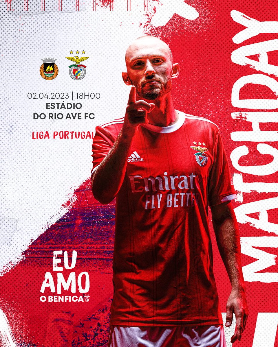 SLBenfica's tweet photo. ⚽ Rio Ave FC vs. #SLBenfica
🏆 26.ª jornada da #LigaPortugal
🕗 18:00
🏟 Estádio do Rio Ave FC
📺 Sport TV 1

#RAFCSLB | #EuAmoOBenfica https://t.co/2cLpnBrp0I